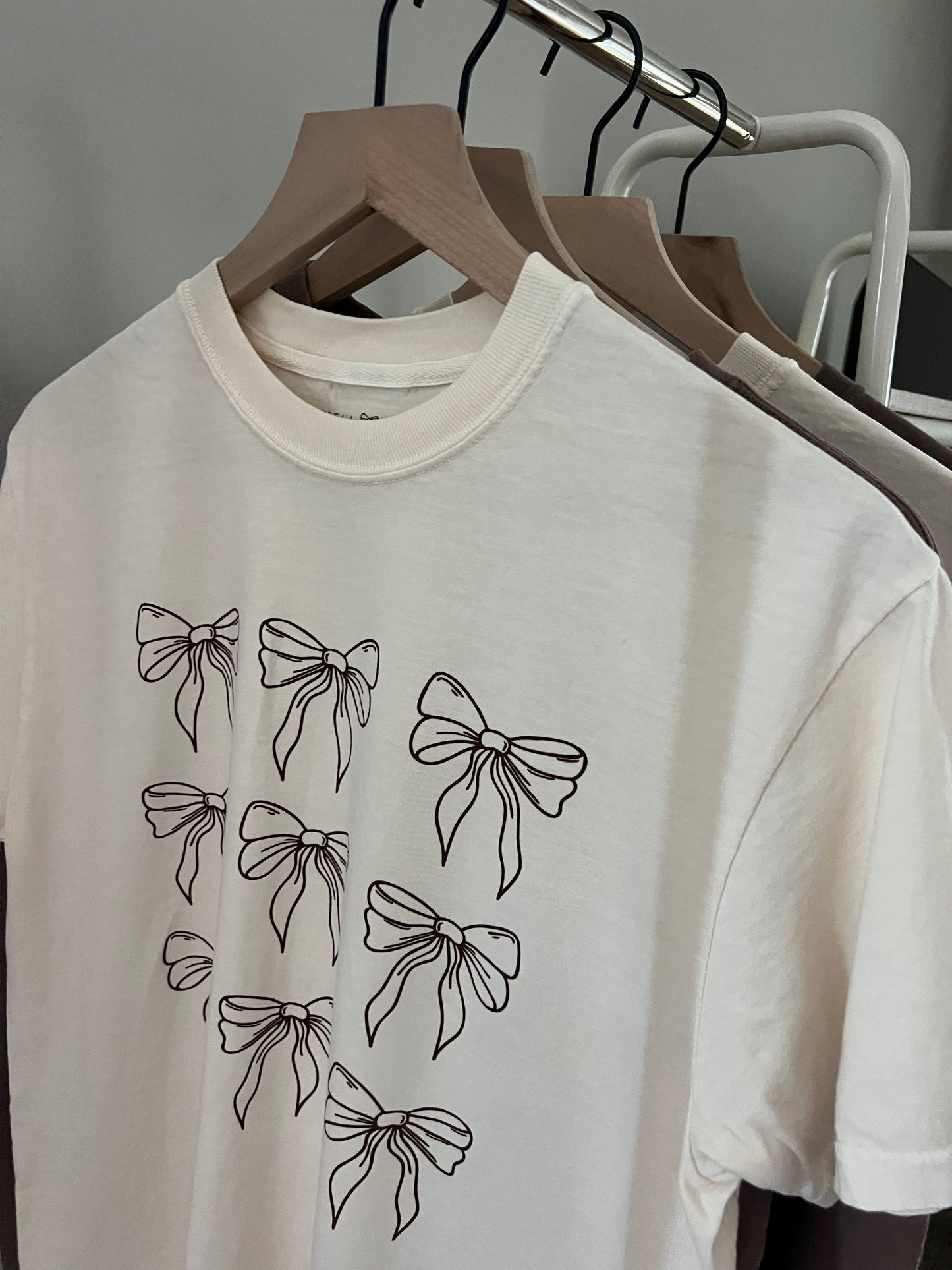 Neutral Bow Tee