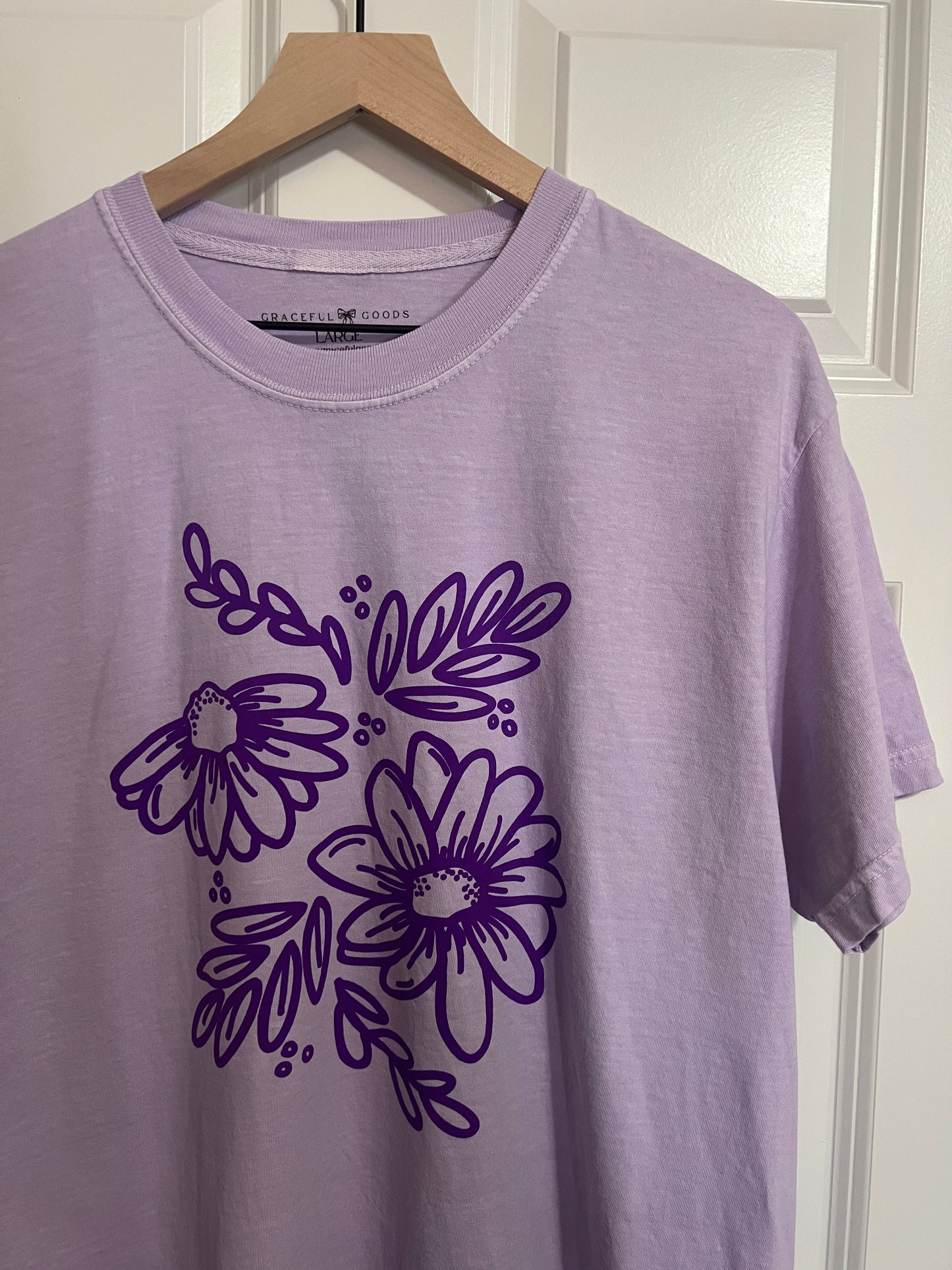 Florals n Green Tee