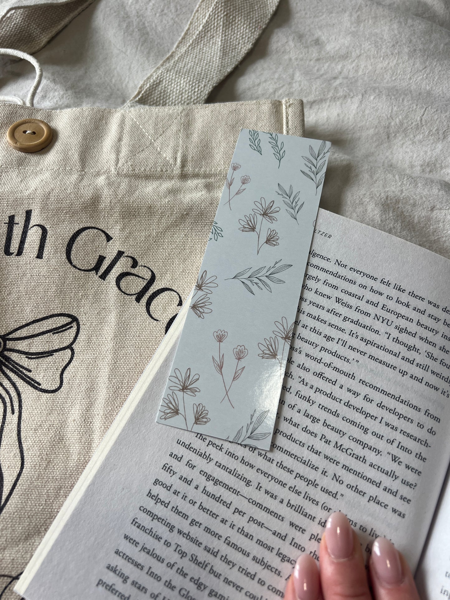 Florals n Green Bookmark