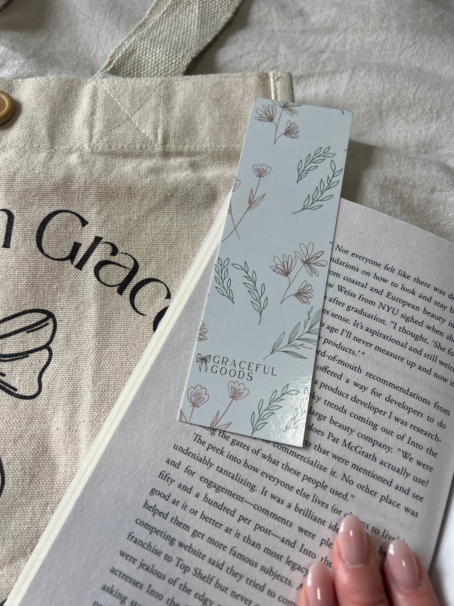 Florals n Green Bookmark