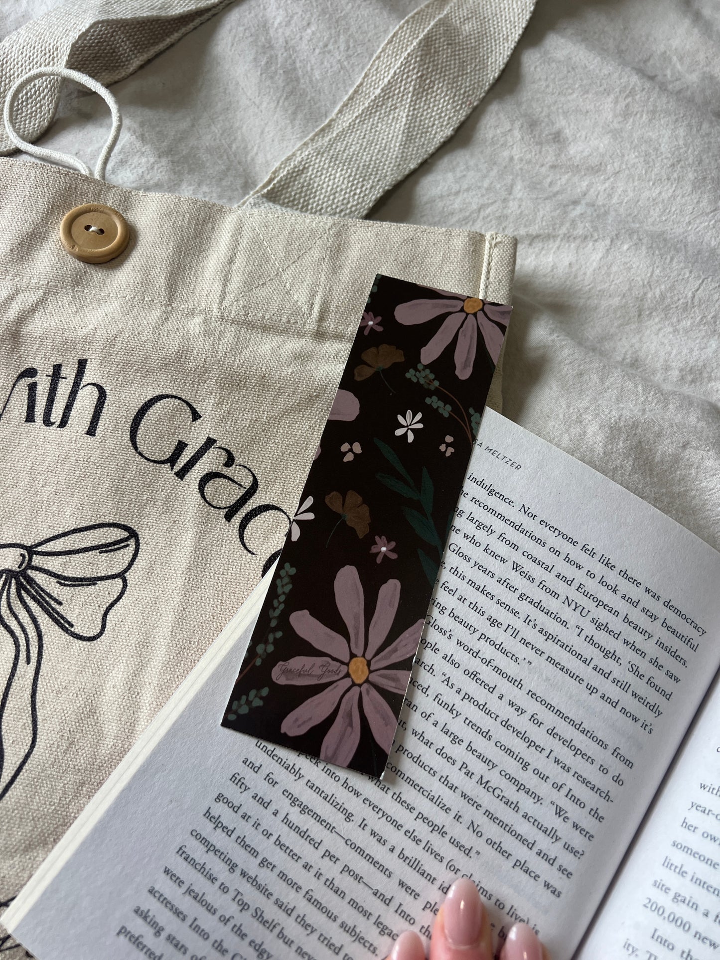 Rustic Vintage Floral Bookmark