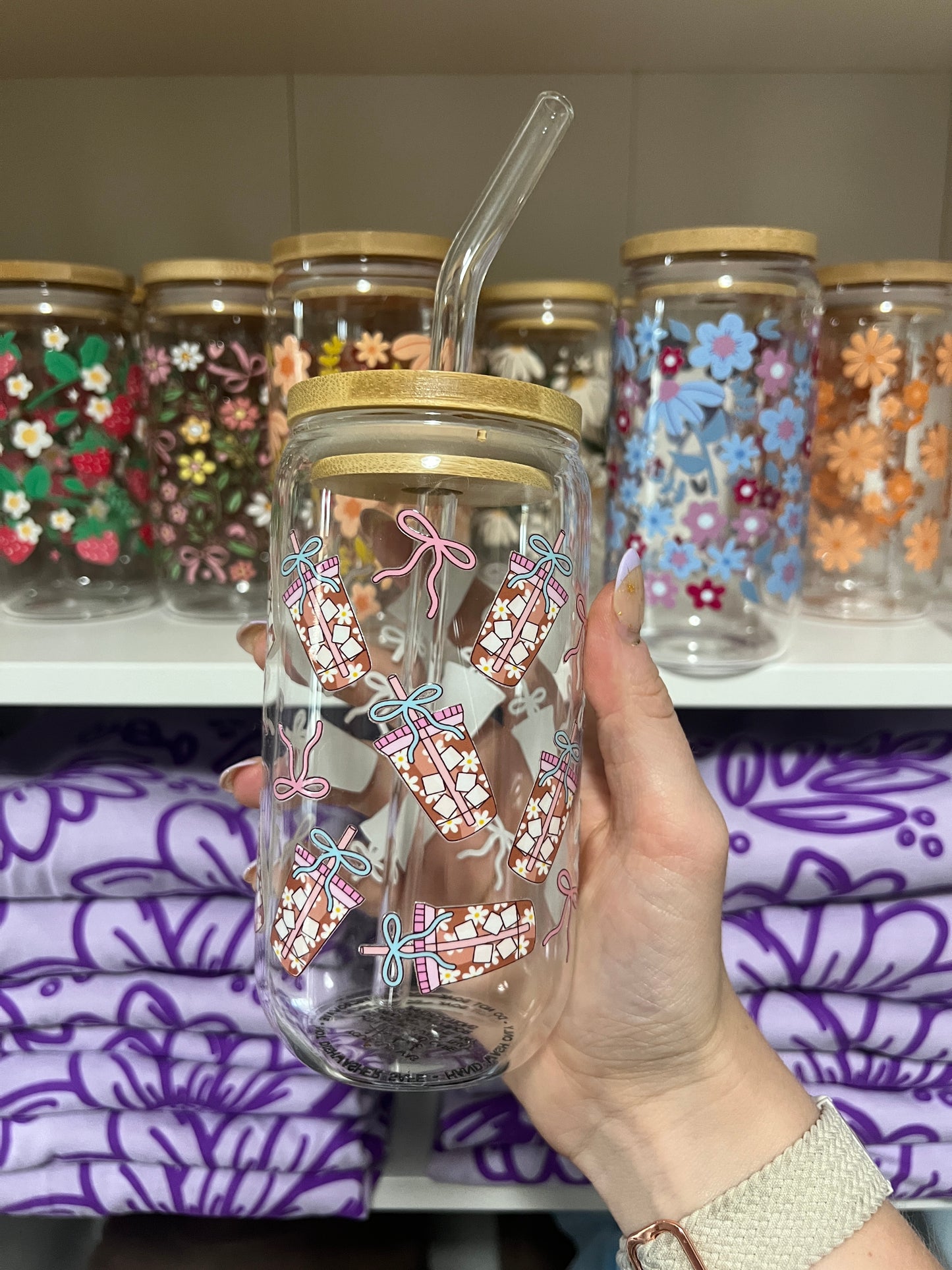 Iced Coffee Glass Cup