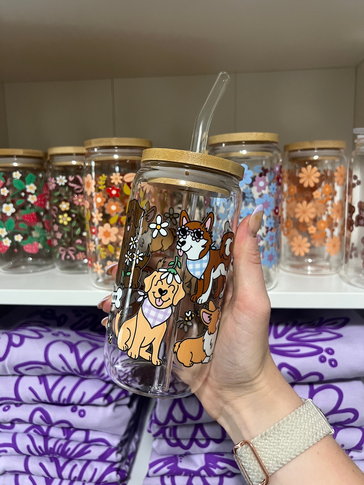 Dog Lover Glass Cup