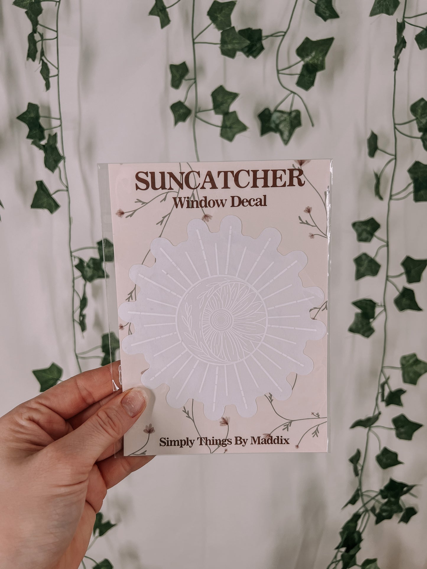 Floral Midnight Sun Sun Catcher Decal