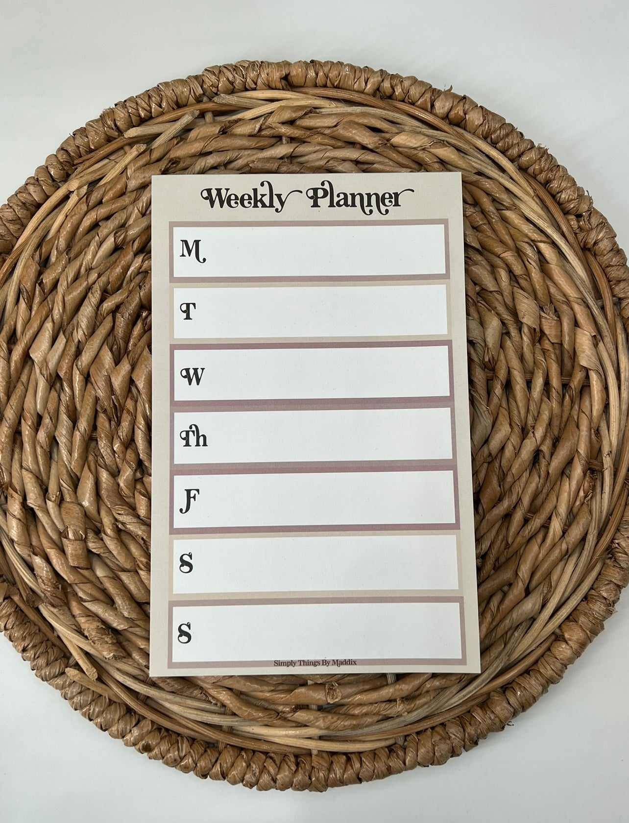 STBM: Weekly Planner Neutral Notepad