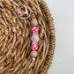 Checkers n Pink Keychain