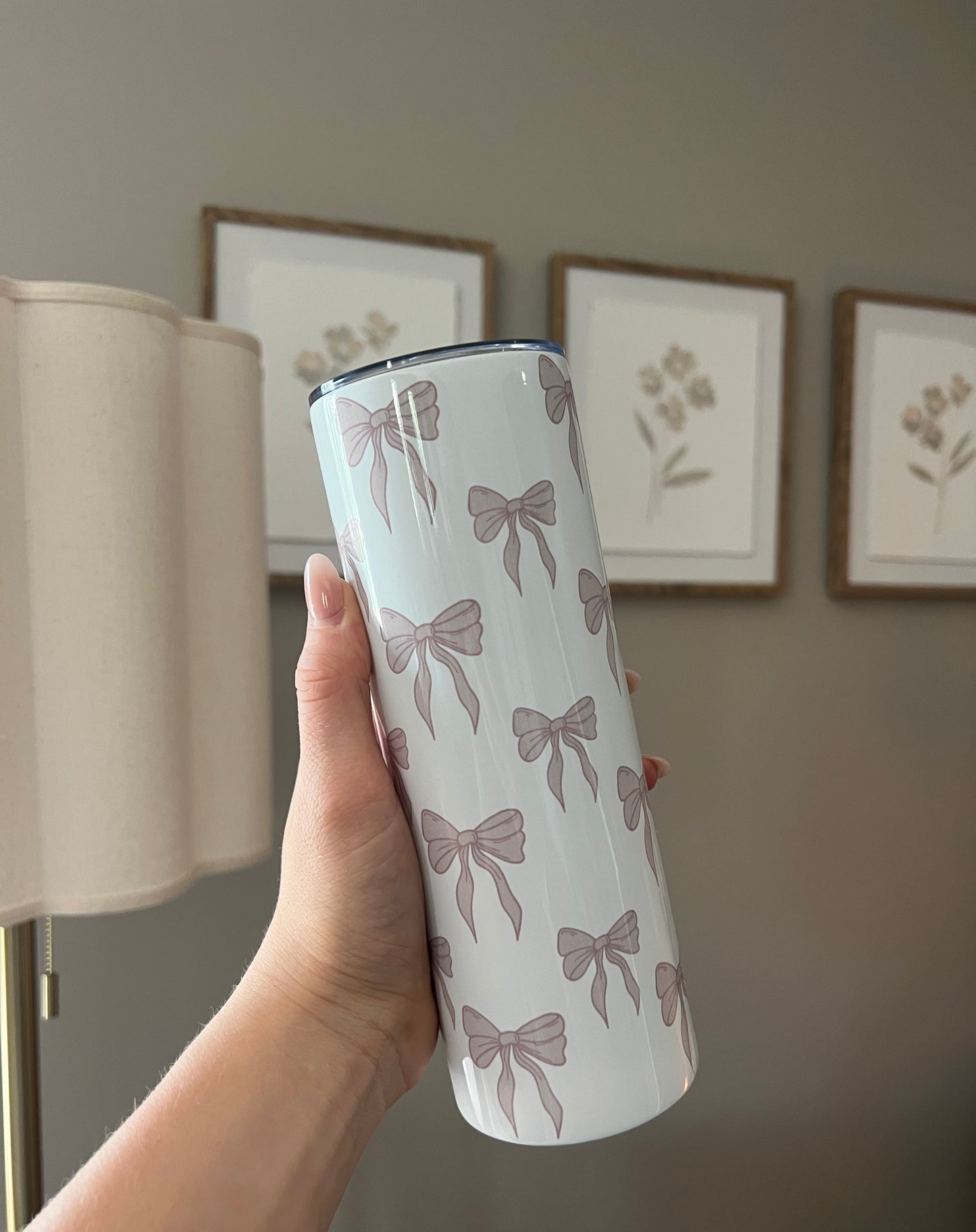 Pink Bow Stainless Steel Tumbler