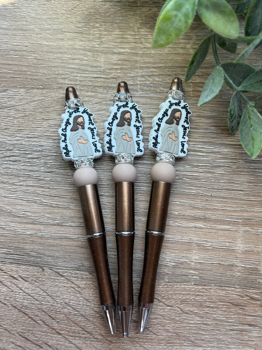 Jesus Silicone Bead Pen
