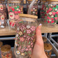 Dainty Florals and Bows Glass Cup