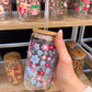 Blue Florals Glass Cup