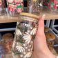 Daisy n Green Glass Cup