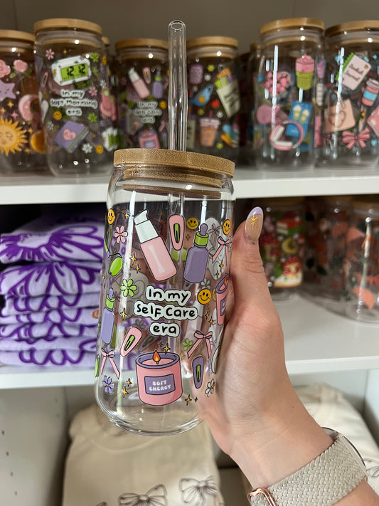 Self Care Era Glass Cup