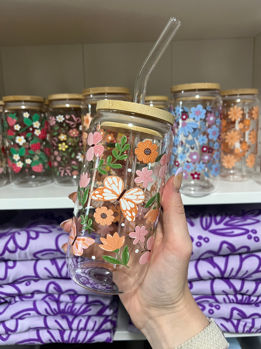 Butterfly Glass Cup