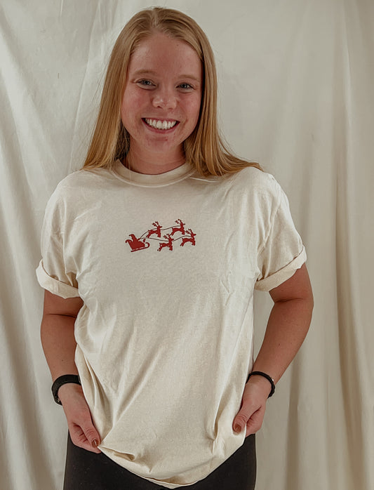 Santa's Sleigh Short Sleeve Shirt