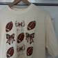 Footballs & Bows Tee
