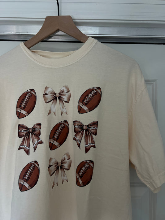 Footballs & Bows Tee