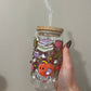 Pumpkin Loving Bookish Girlie Glass Cup
