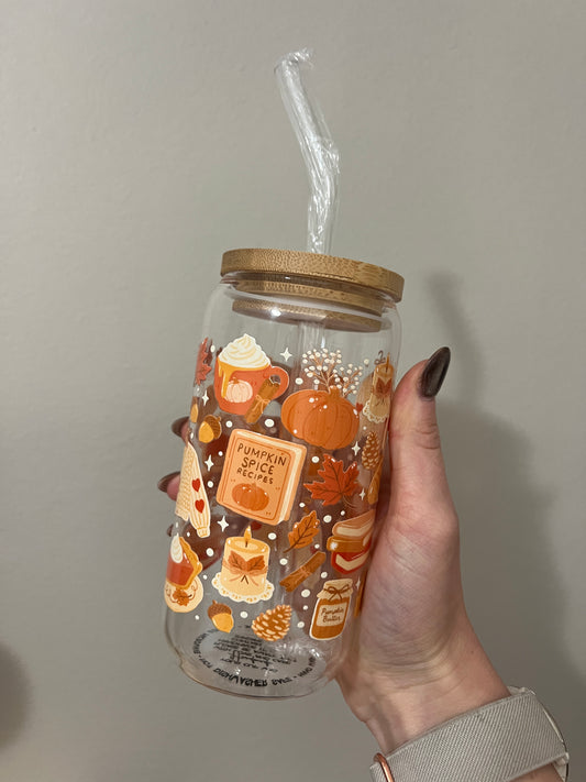 Sweater Weather & All Things Pumpkin Glass Cup
