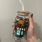 Fall Romance Bookstore Glass Cup