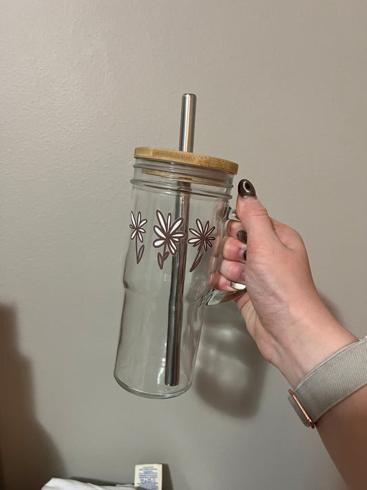 Triple Daisy Jar Cup