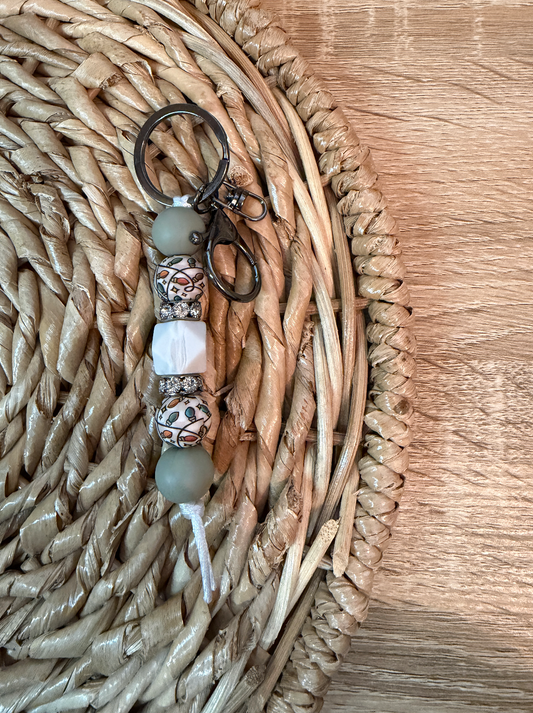 Christmas Lights n Checkers Keychain